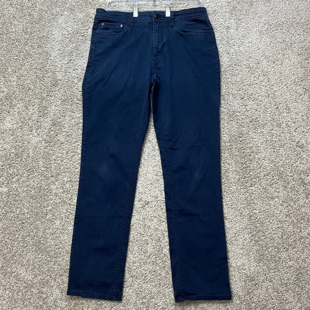English Laundry 5-Pocket Pants Mens 32x32 Navy Blue Cotton Stretch Straight Pant